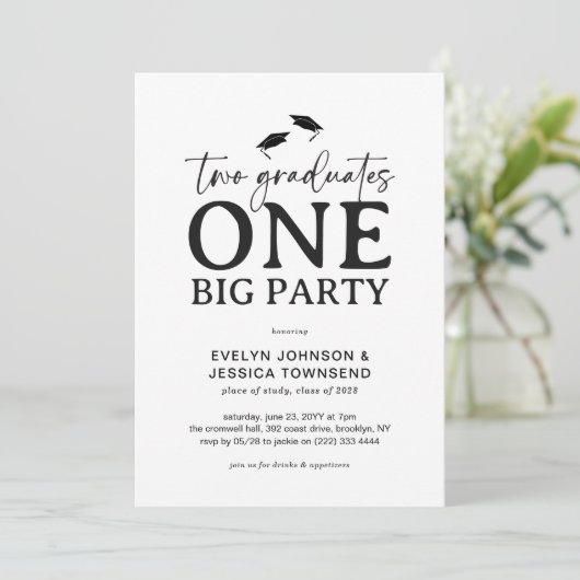 Minimal Double Graduation Party  招待状 (スタンド正面)