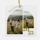 Minimal Double Sided Arch Two Photo セラミックオーナメント (正面)