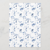 Minimal Dusty Blue Monogram Wedding Invitation 招待状 (裏面)