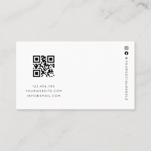 Minimal Earring Jewellery Display Photo Qr Code  名刺 (裏面)