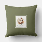 Minimal earthy palette family name Christmas gift  クッション (裏面)