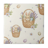 Minimal Easter Bunny Pastel Spring Pattern (4) タイル (正面)