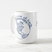 Minimal Eco For the Love of Earth Gift コーヒーマグカップ (正面左)
