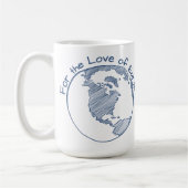 Minimal Eco For the Love of Earth Gift コーヒーマグカップ (左)