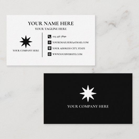 Minimal Editable Business Card 名刺 (正面/裏面)
