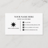 Minimal Editable Business Card 名刺 (正面)