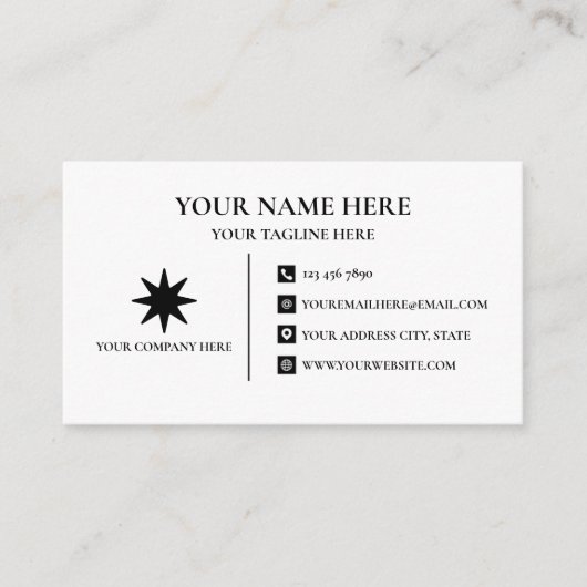 Minimal Editable Business Card 名刺 (正面)