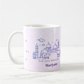 Minimal Eid al Adha Line Art Coffee Mug コーヒーマグカップ (左)