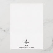 Minimal Eighty & Elegant 80th Birthday Gold 箔招待状 (裏面)