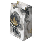 Minimal Eighty & Elegant Black Gold 80th Birthday スモールペーパーバッグ (裏面アングル)