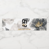 Minimal Eighty & Elegant Black Gold 80th Birthday ペットボトルラベル (シングルラベル)