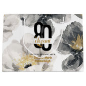 Minimal Eighty & Elegant Black Gold 80th Birthday ラージペーパーバッグ (正面)