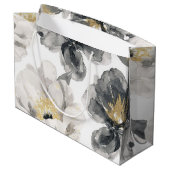 Minimal Eighty & Elegant Black Gold 80th Birthday ラージペーパーバッグ (裏面アングル)