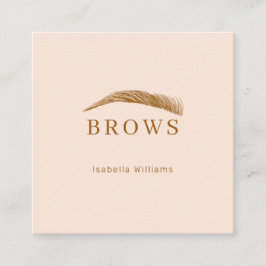 Minimal elegant Augenbrauen Visitenkarte スクエア名刺