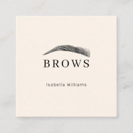 Minimal elegant Augenbrauen Visitenkarte スクエア名刺