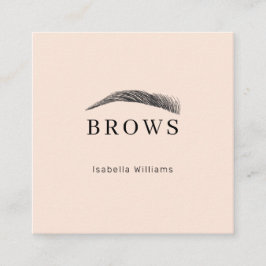 Minimal elegant Augenbrauen Visitenkarte スクエア名刺