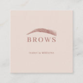 Minimal elegant Augenbrauen Visitenkarte スクエア名刺 (正面)