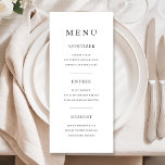 Minimal Elegant Black And White Dinner メニュー<br><div class="desc">Elegant Minimal Black And White Dinner Menu.</div>
