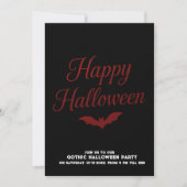 Minimal elegant Black Red Gothic Halloween Party (正面)