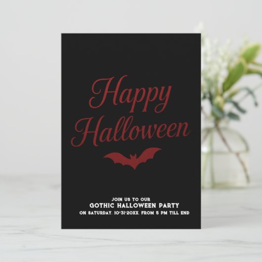 Minimal elegant Black Red Gothic Halloween Party (スタンド正面)