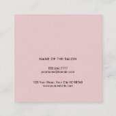 Minimal Elegant Black White Gold Bobby Pins Hair  スクエア名刺 (裏面)