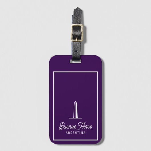Minimal, Elegant Buenos Aires, Argentina  ラゲッジタグ (正面縦)