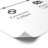 Minimal Elegant Celestial Wedding Timeline Welcome ポスター (角)