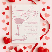 Minimal Elegant Chic Typography Galentines Day 招待状