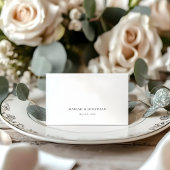 Minimal Elegant Custom Wedding Place Card テーブルナンバー