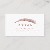 Minimal Elegant Eyebrow Salon Loyalty 名刺 (正面)
