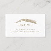 Minimal Elegant Eyebrow Salon Loyalty 名刺 (正面)