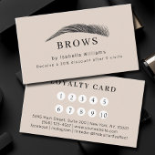 Minimal Elegant Eyebrow Salon Loyalty 名刺
