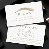 Minimal Elegant Eyebrow Salon Loyalty 名刺