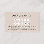Minimal Elegant Eyebrow Salon Loyalty 名刺 (裏面)