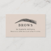 Minimal Elegant Eyebrow Salon Loyalty 名刺 (正面)