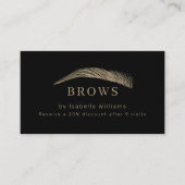 Minimal Elegant Eyebrow Salon Loyalty 名刺 (正面)