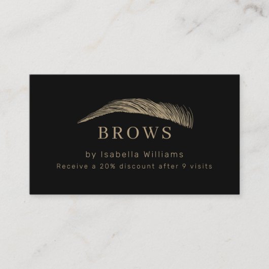 Minimal Elegant Eyebrow Salon Loyalty 名刺 (正面)