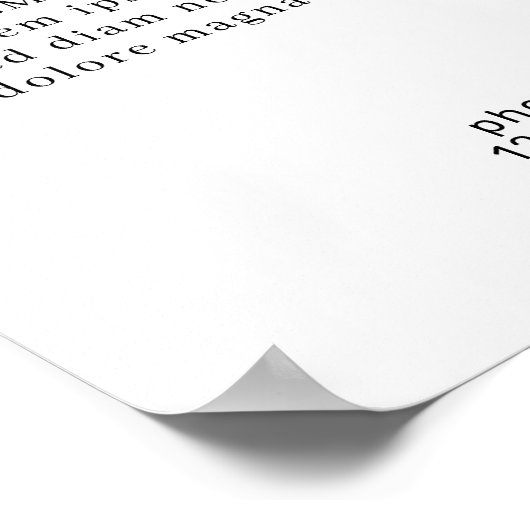 Minimal Elegant Eyebrow Salon Pricelist ポスター (角)