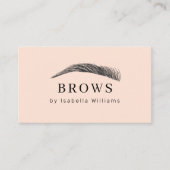 Minimal Elegant Eyebrow Salon QR-Code 名刺 (正面)