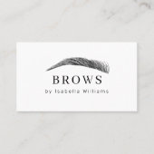 Minimal Elegant Eyebrow Salon QR-Code 名刺 (正面)