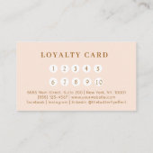 Minimal Elegant Eyebrow Salon Salon Loyalty 名刺 (裏面)