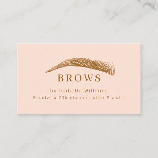 Minimal Elegant Eyebrow Salon Salon Loyalty 名刺 (正面)