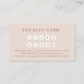 Minimal Elegant Eyebrow Salon Salon Loyalty 名刺 (裏面)
