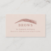 Minimal Elegant Eyebrow Salon Salon Loyalty 名刺 (正面)