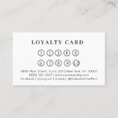 Minimal Elegant Eyebrow Salon Salon Loyalty 名刺 (裏面)