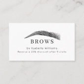 Minimal Elegant Eyebrow Salon Salon Loyalty 名刺 (正面)