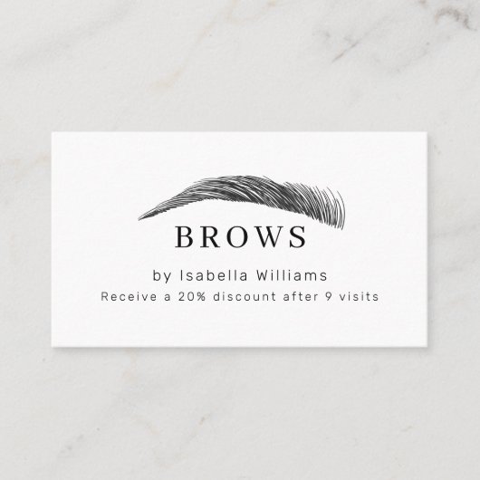 Minimal Elegant Eyebrow Salon Salon Loyalty 名刺 (正面)