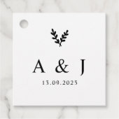 Minimal Elegant Floral Botanical Monograms Wreath  フェイバータグ (正面)