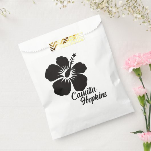 Minimal Elegant Floral Personalized Design フェイバーバッグ (封をした状態)