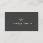 Minimal elegant gold logo attorney at law 名刺 (正面)